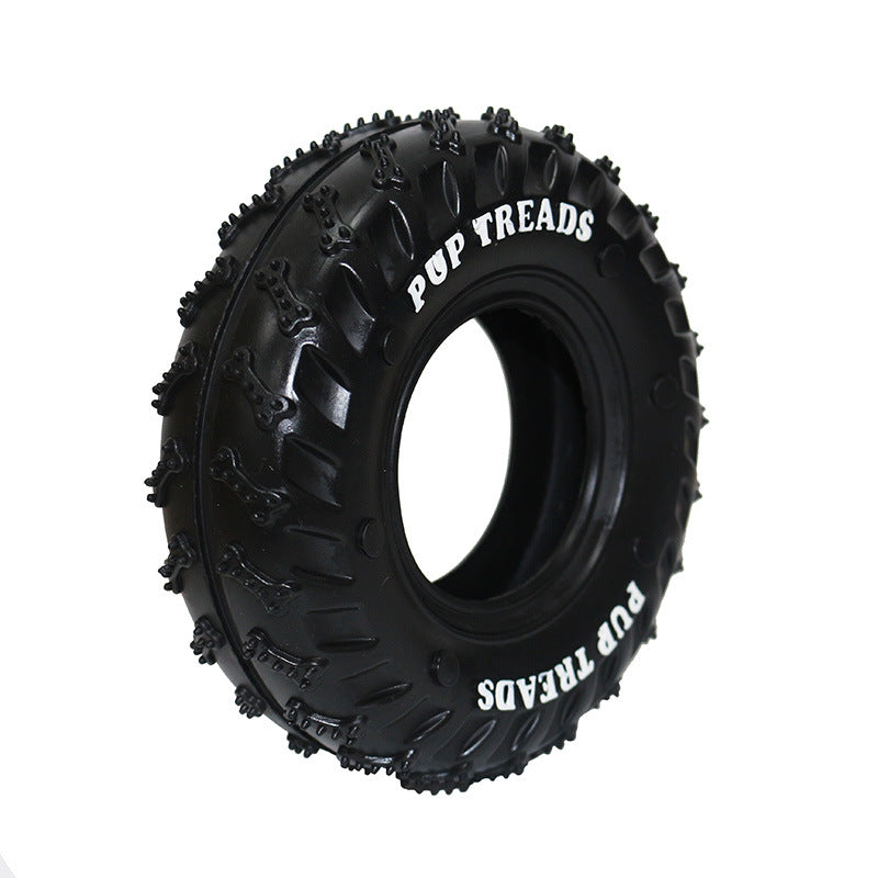 Tire Dog Toy - Durable Rubber Chew Toy