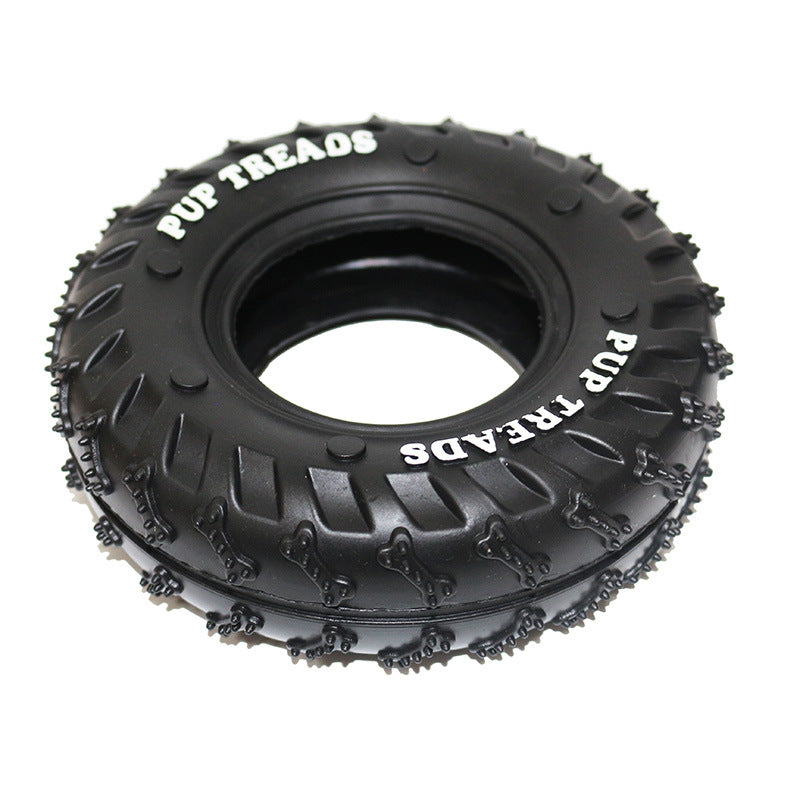 Tire Dog Toy - Durable Rubber Chew Toy