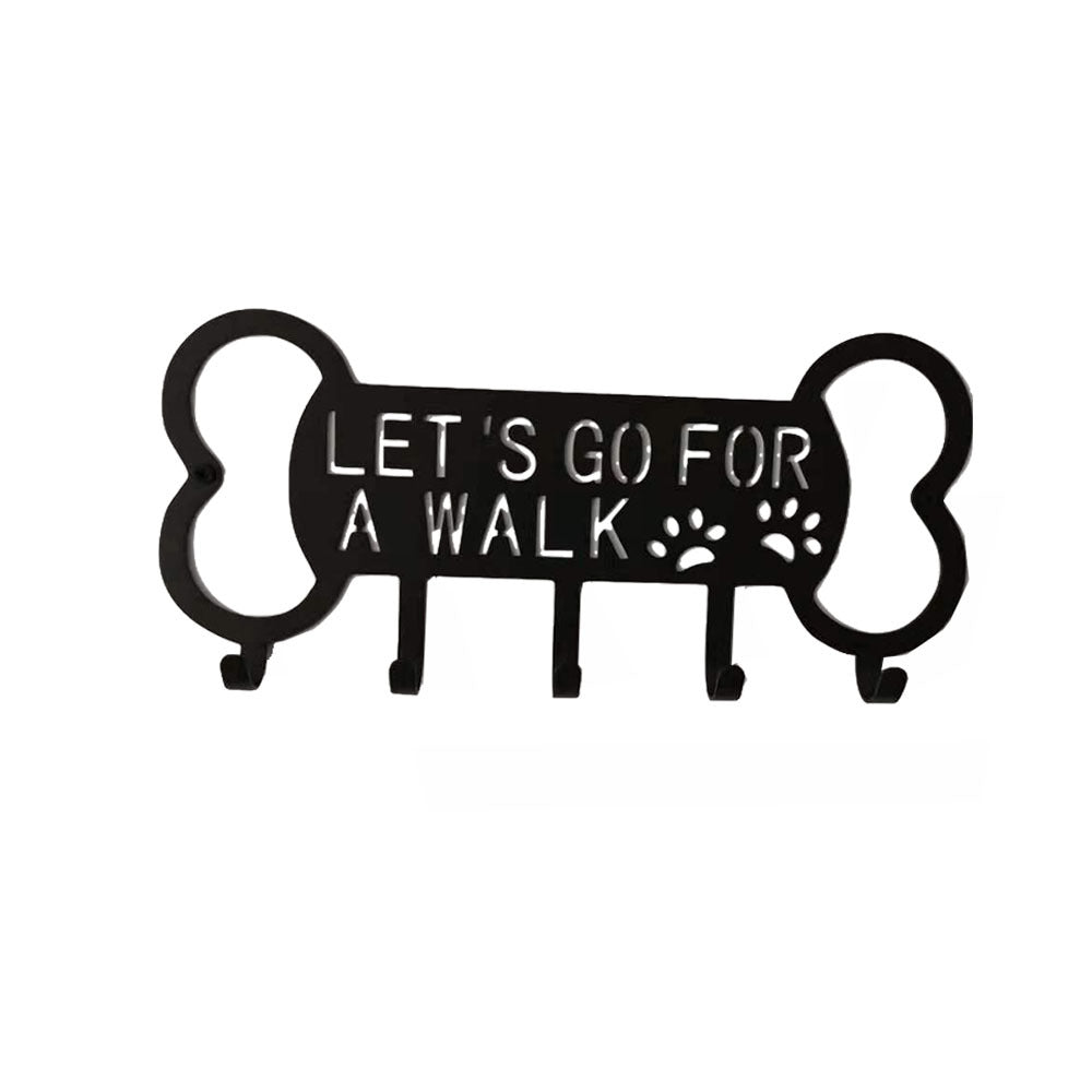 Let's Go For A Walk Metal Keys Clothes Hanger