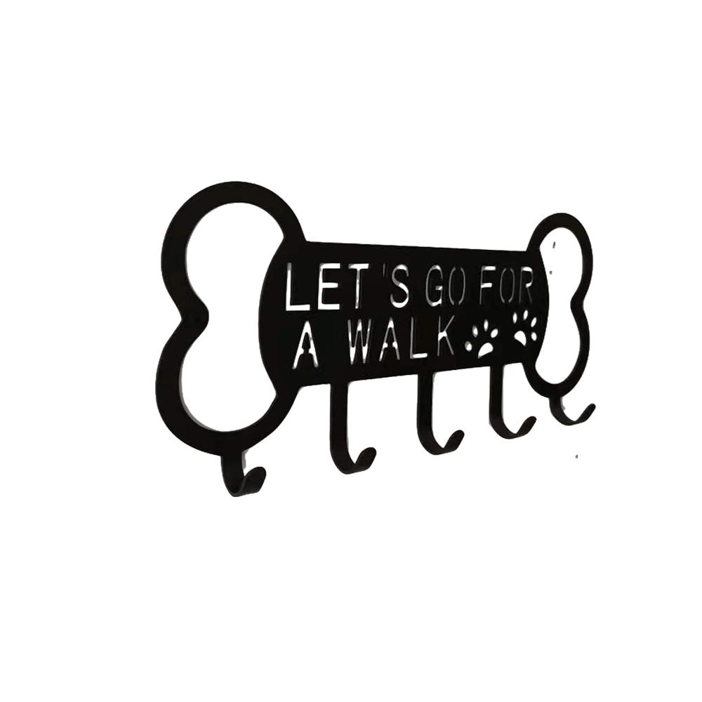 Let's Go For A Walk Metal Keys Clothes Hanger