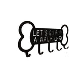 Let's Go For A Walk Metal Keys Clothes Hanger