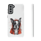 Boston Terrier in a Red Hoodie Samsung Tough Cases