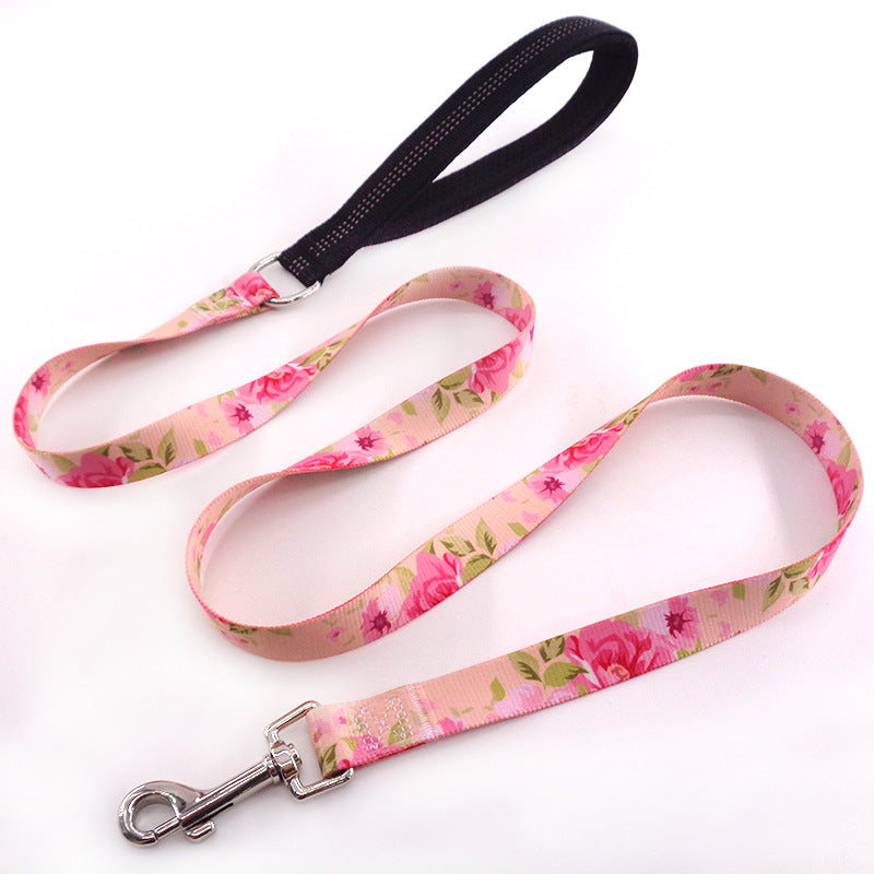 Colorful and Floral Dog Leash