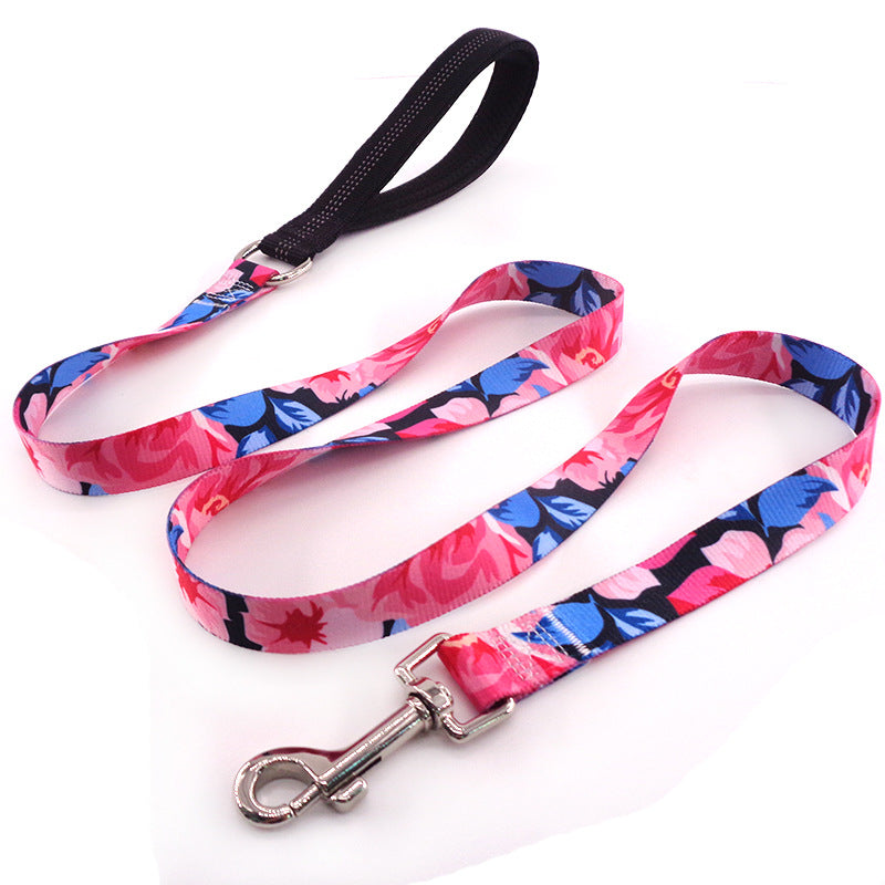 Colorful and Floral Dog Leash