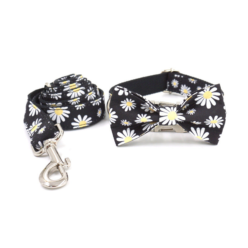 Daisy Dog Collar Bow Tie Leash Set
