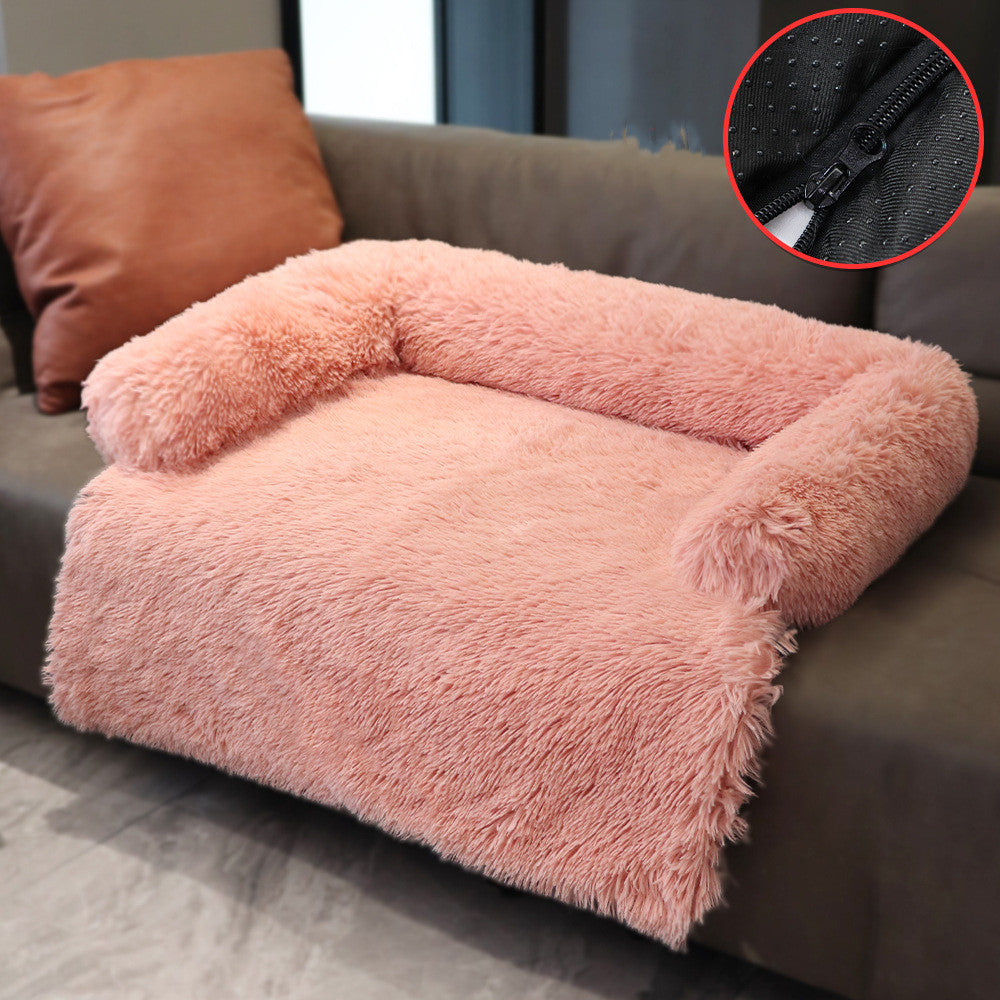 Plush Blanket Sofa Dog Bed