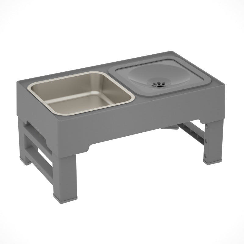 Elevated Dog Bowls With Stand - Adjustable Heights - Slow Feeder - Slow Drinking