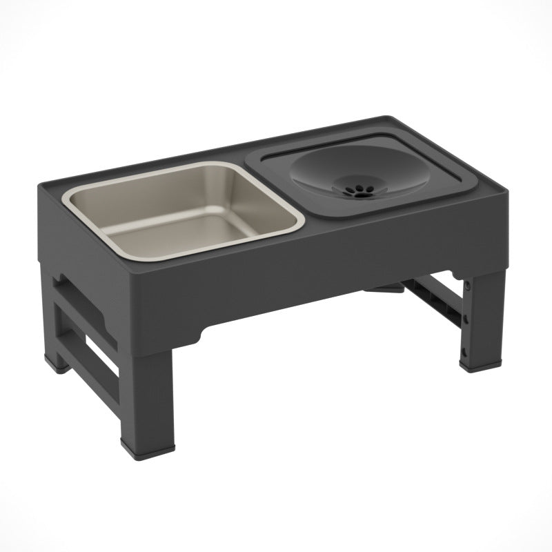 Elevated Dog Bowls With Stand - Adjustable Heights - Slow Feeder - Slow Drinking