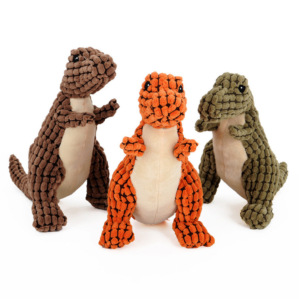 Plush Dinosaur Dog Toy
