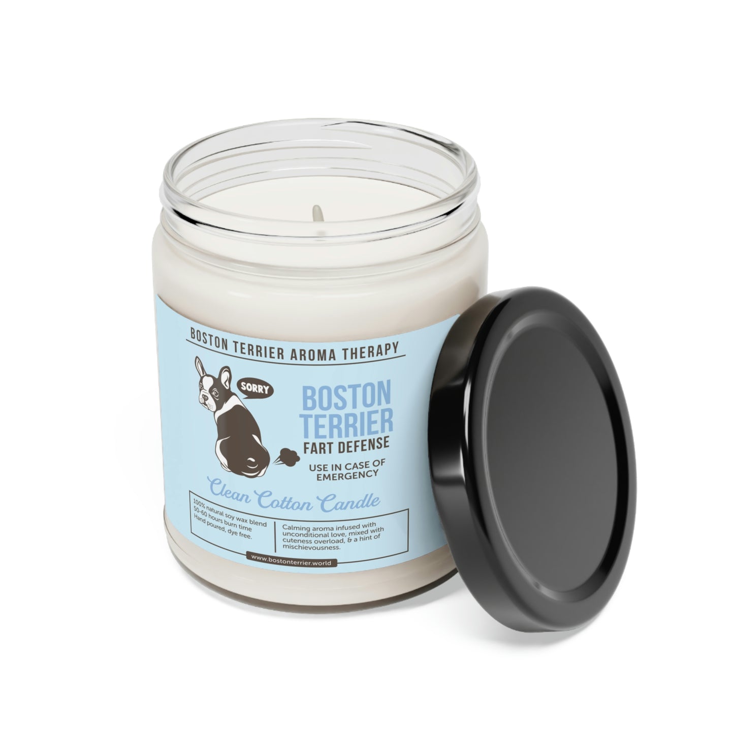 Clean Cotton Candle - Boston Terrier Aroma Therapy