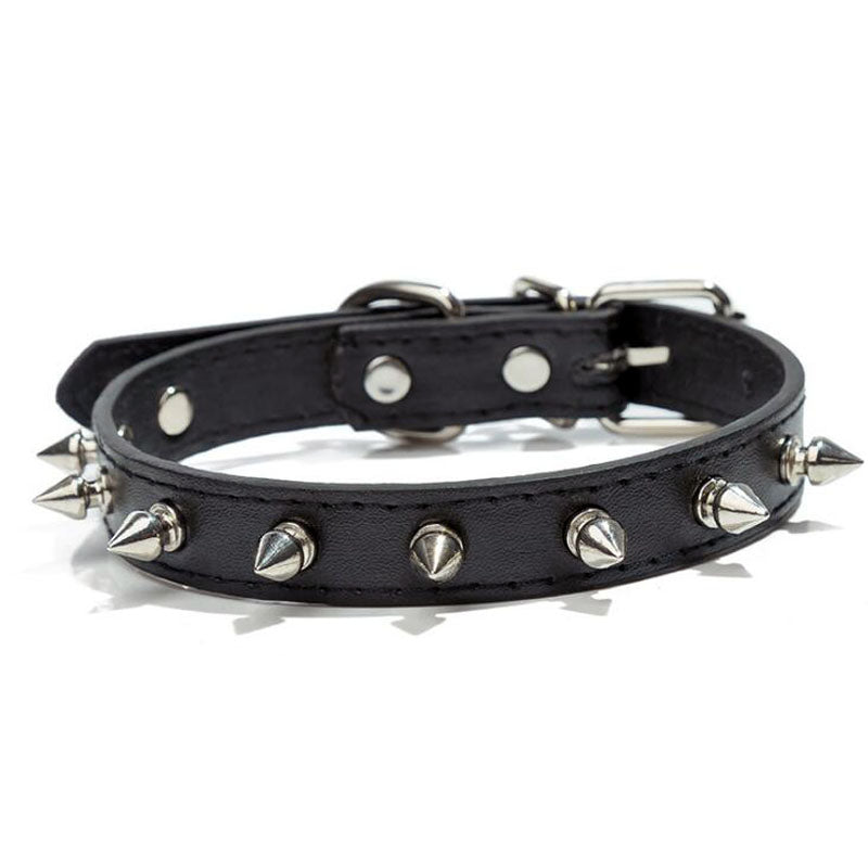Spiked Studded PU Leather Dog Collar