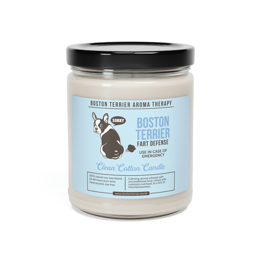 Clean Cotton Candle - Boston Terrier Aroma Therapy