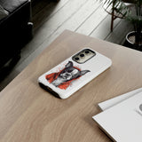 Boston Terrier in a Red Hoodie Samsung Tough Cases