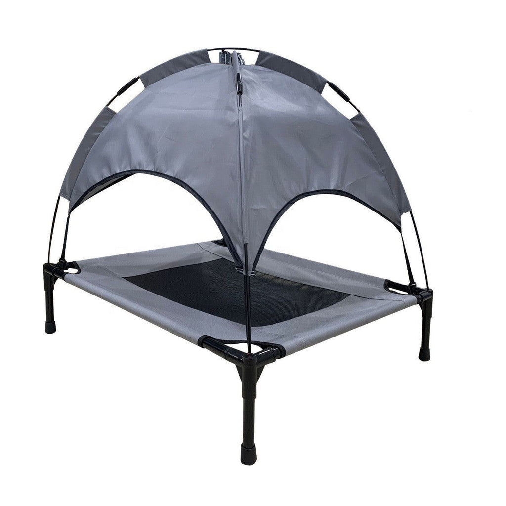 Elevated Outdoor Dog Bed - Sunshade Canopy Tent