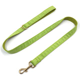Matcha Green Velvet Dog Collar Bow Tie Leash Set