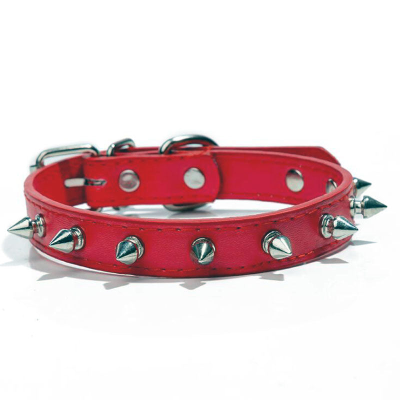 Buy Woofy PU Leather Adjustable Spiked Studded Dog Collar 3" Wide Pitbull Boxer Mastiff, Sharp Spiked Studded Dog Leather Collar For Large Pet Dog Online At Low Prices In India - Foto 2