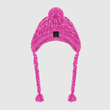 Wool Dog Beanie With Ear Holes Dog Winter Hat Toque - Pink