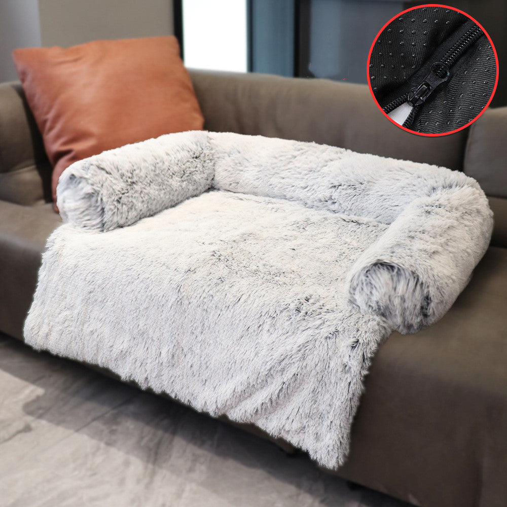 Plush Blanket Sofa Dog Bed