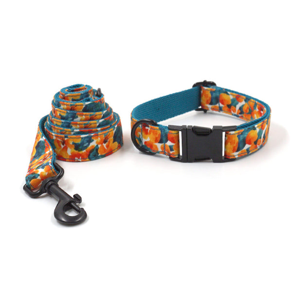 Hawaiian Dog Collar Bow Tie Leash Set
