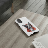 Boston Terrier in a Red Hoodie Samsung Tough Cases