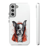 Boston Terrier in a Red Hoodie Samsung Tough Cases