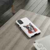 Boston Terrier in a Red Hoodie Samsung Tough Cases
