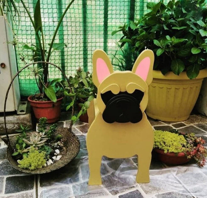 French Bulldog Shaped Planters