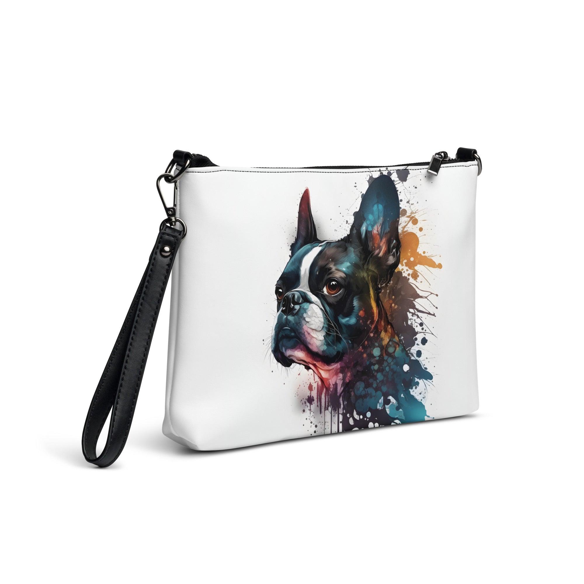 Boston Terrier Art on Crossbody bag