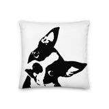 Boston Terrier Head Tilt Pillow