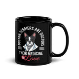 Boston Terriers Are Doctors Black Glossy Mug