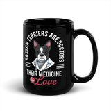 Boston Terriers Are Doctors Black Glossy Mug