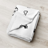 Folded Boston Terrier Soft Blanket
