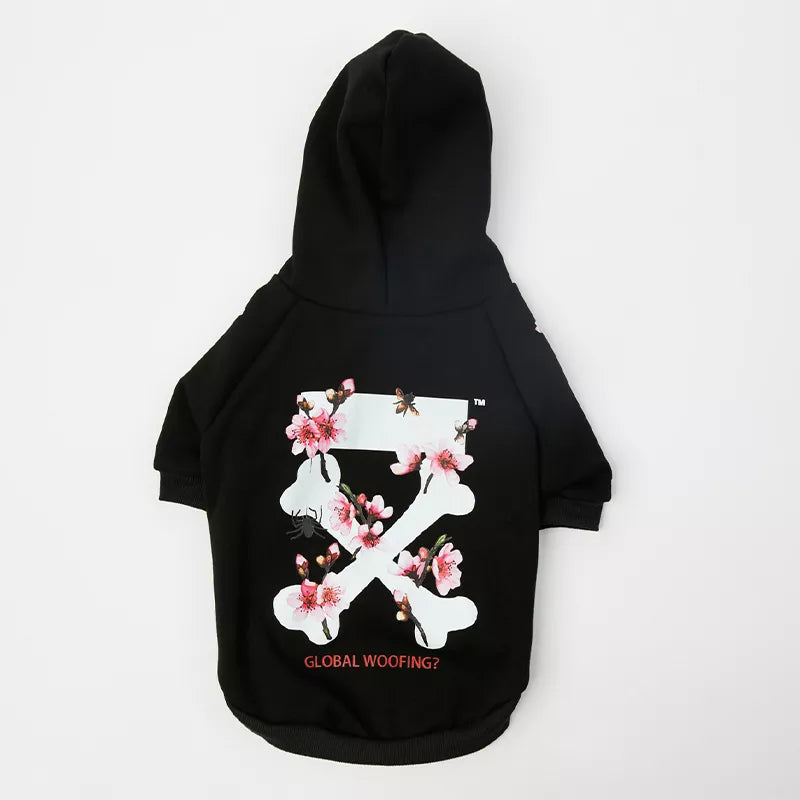 Woof Dog Hoodie - Cherry Blossom
