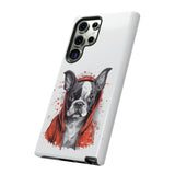 Boston Terrier in a Red Hoodie Samsung Tough Cases