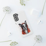 Boston Terrier in a Red Hoodie Samsung Tough Cases