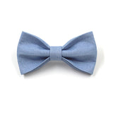 Denim Dog Collar Bow Tie Leash Set