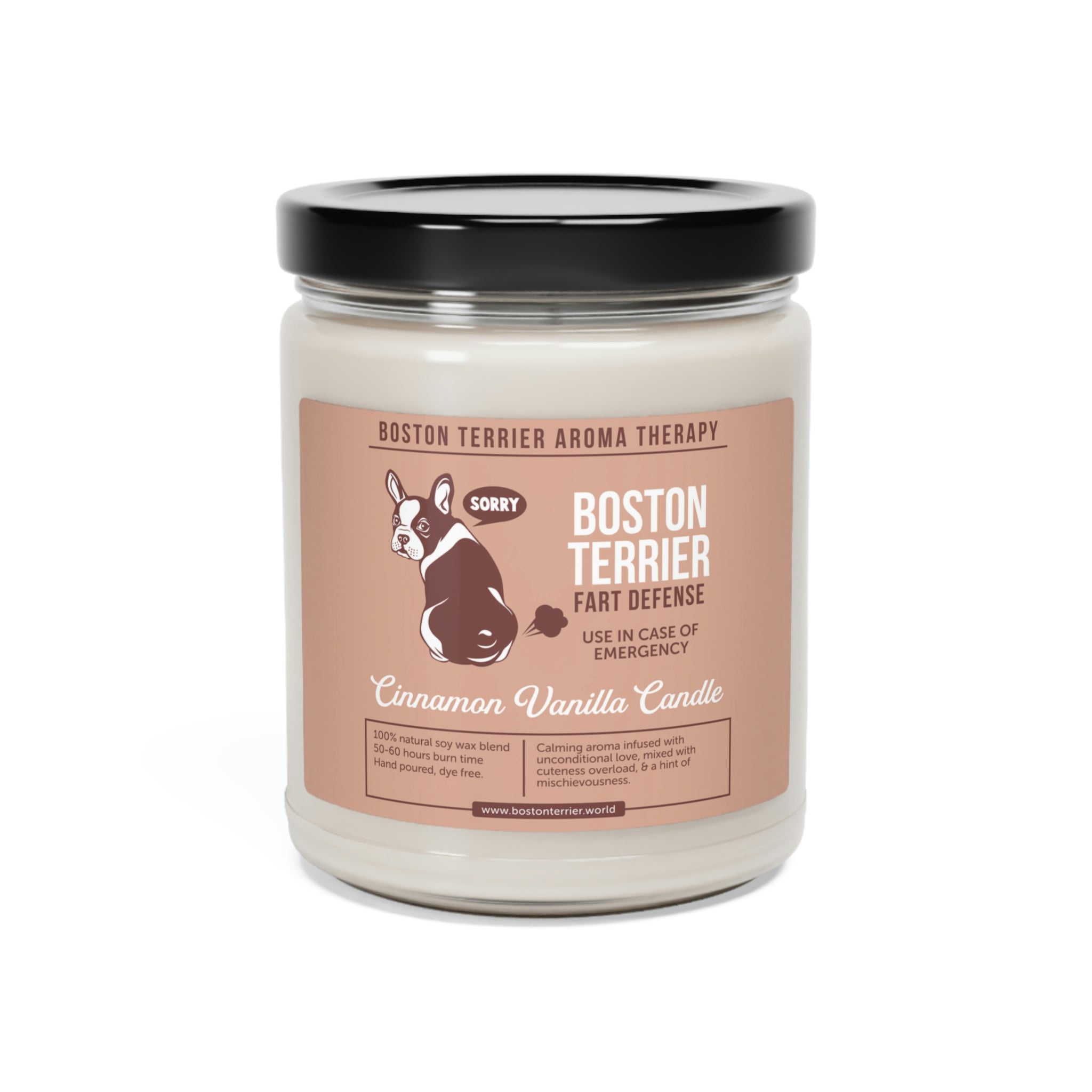 Cinnamon Vanilla Candle - Boston Terrier Aroma Therapy