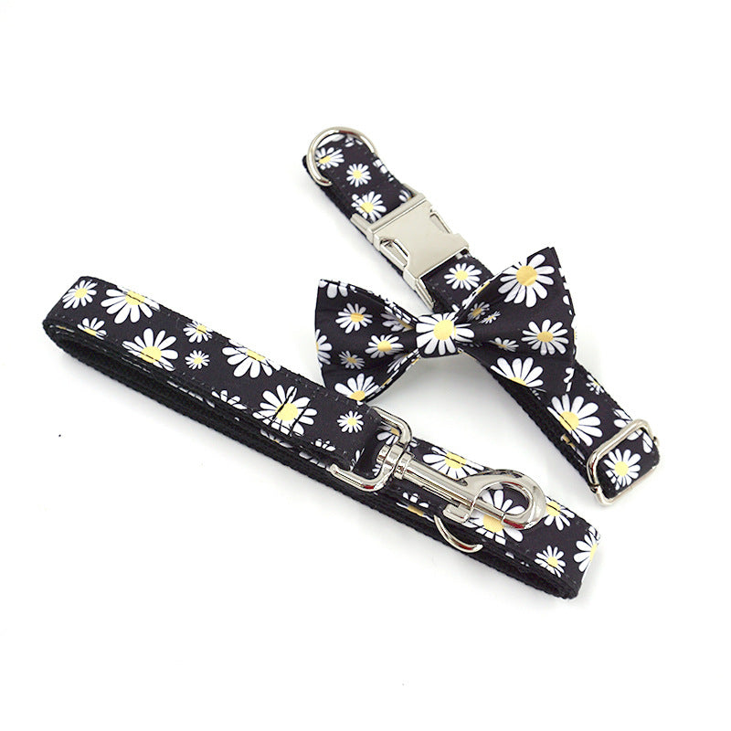 Daisy Dog Collar Bow Tie Leash Set
