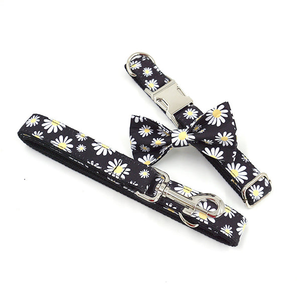 Daisy Dog Collar Bow Tie Leash Set