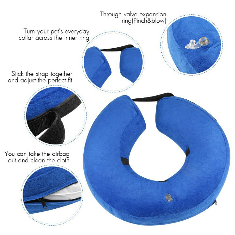 Protective Recovery Collar Donut Cone For Dogs After Surgery