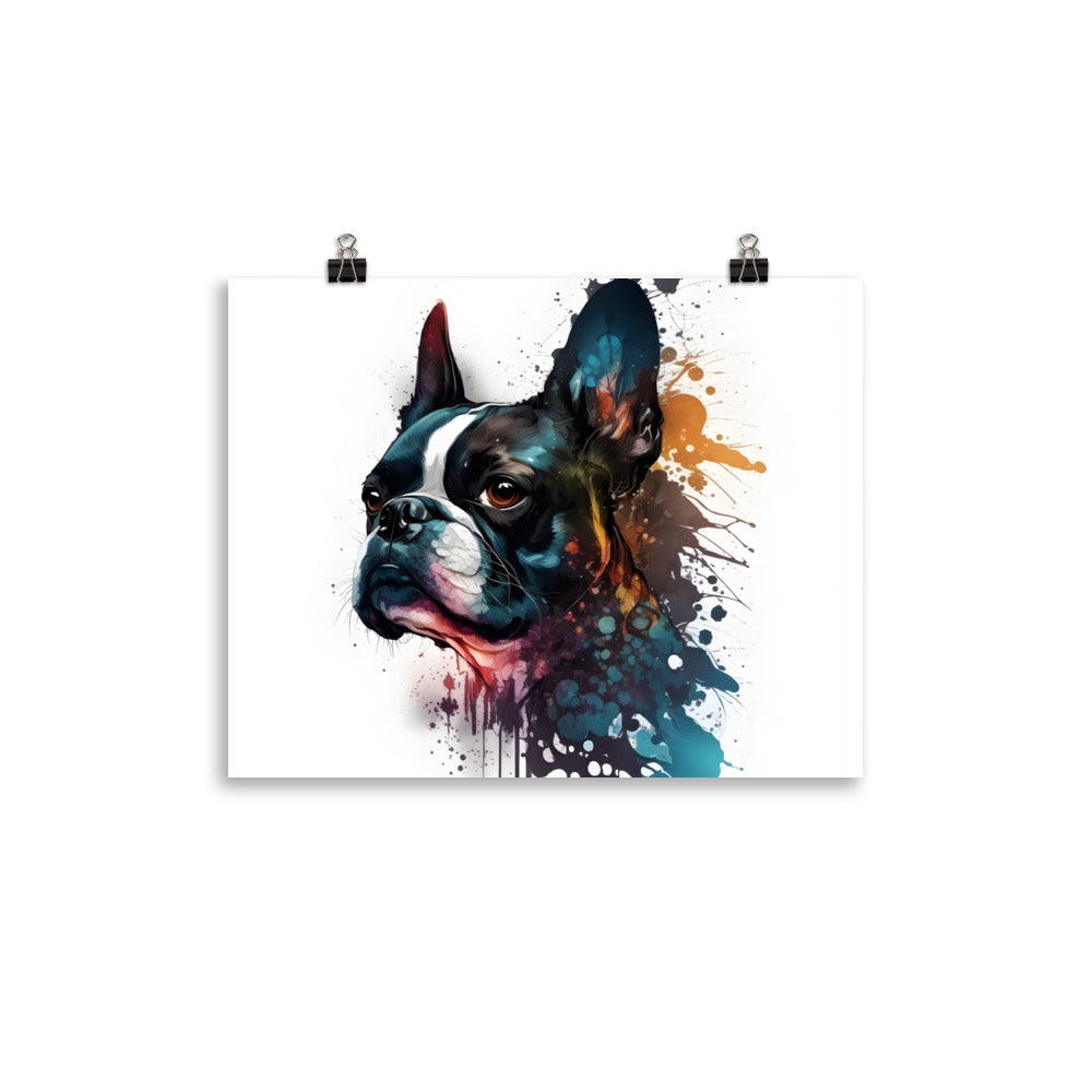 Boston Terrier Art on Poster