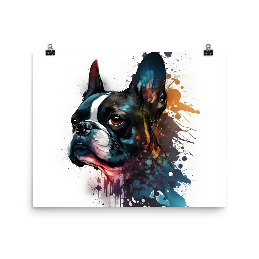 Boston Terrier Art on Poster