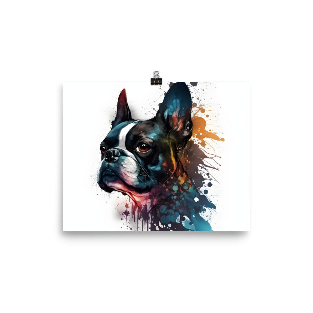 Boston Terrier Art on Poster