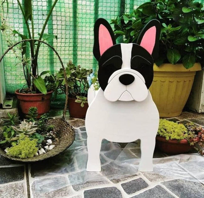 French Bulldog Shaped Planters