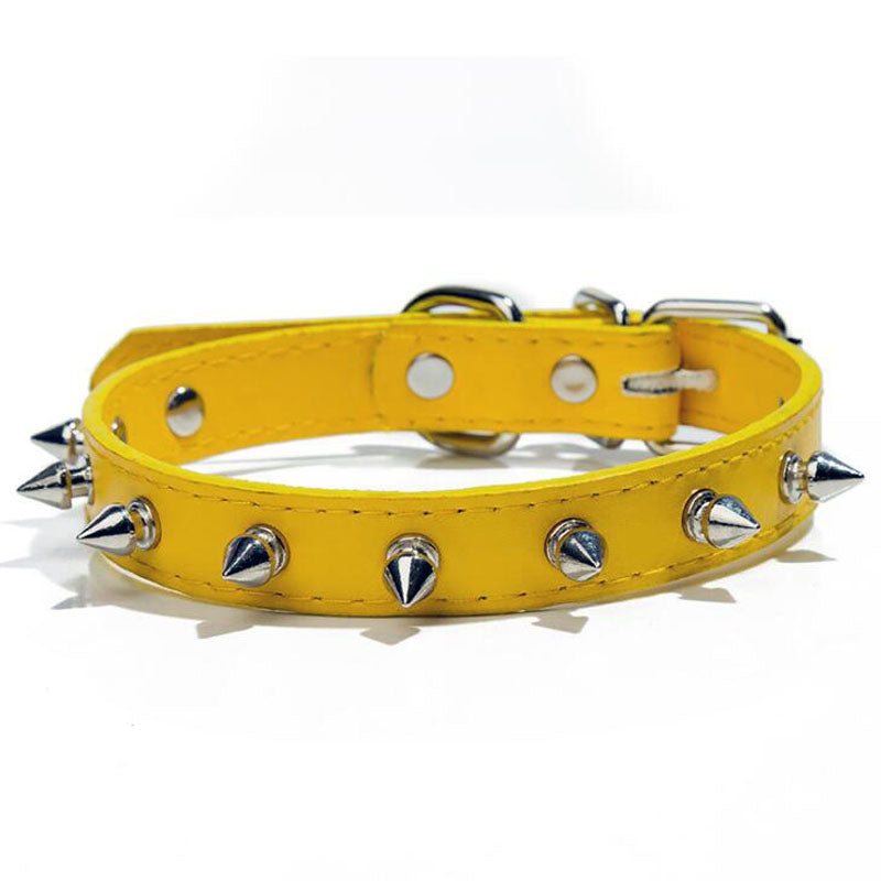 Spiked Studded PU Leather Dog Collar