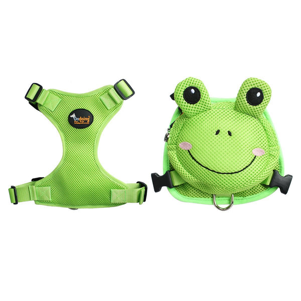 Frog Dog Backpack Harness - Back and Front