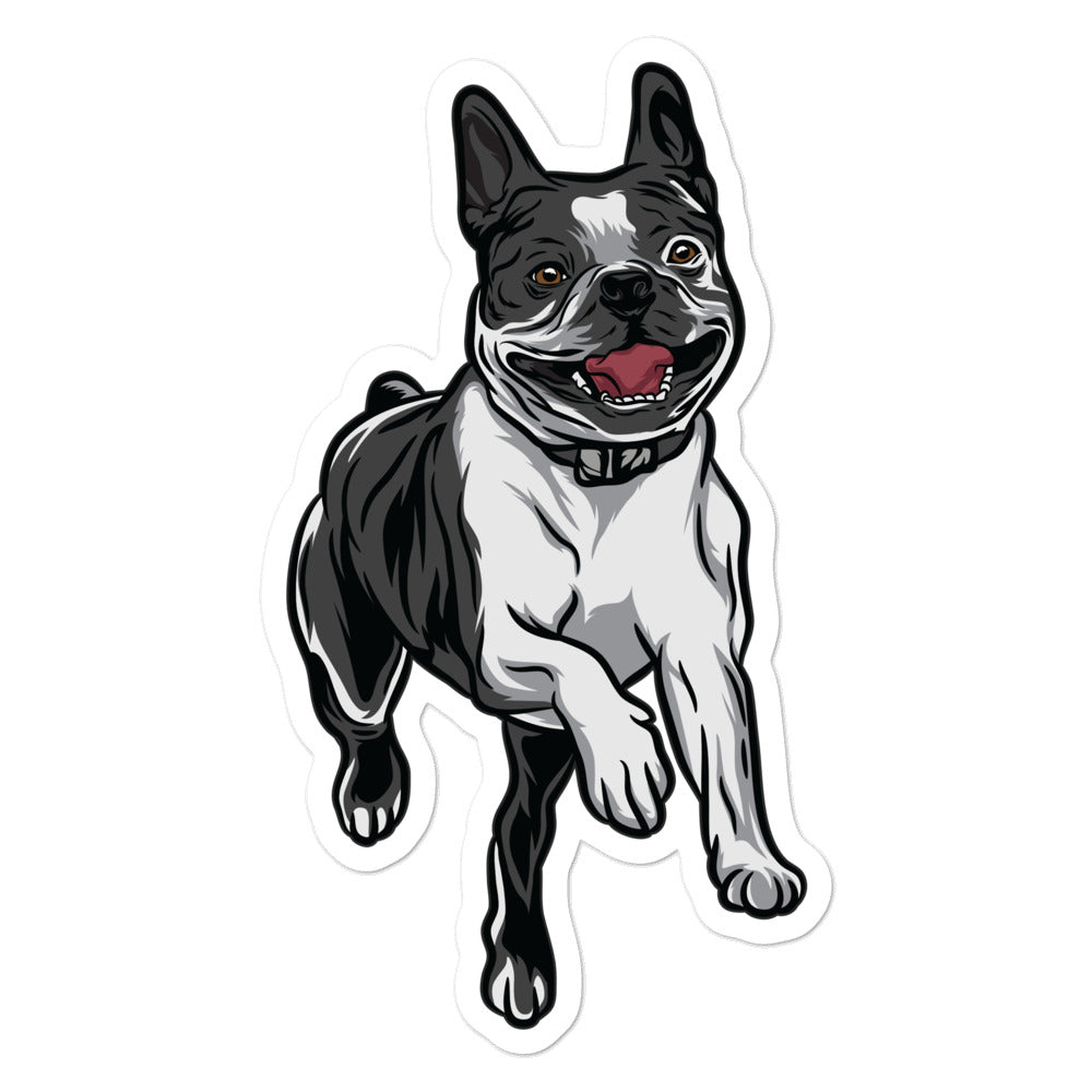 Happy Boston Terrier Sticker