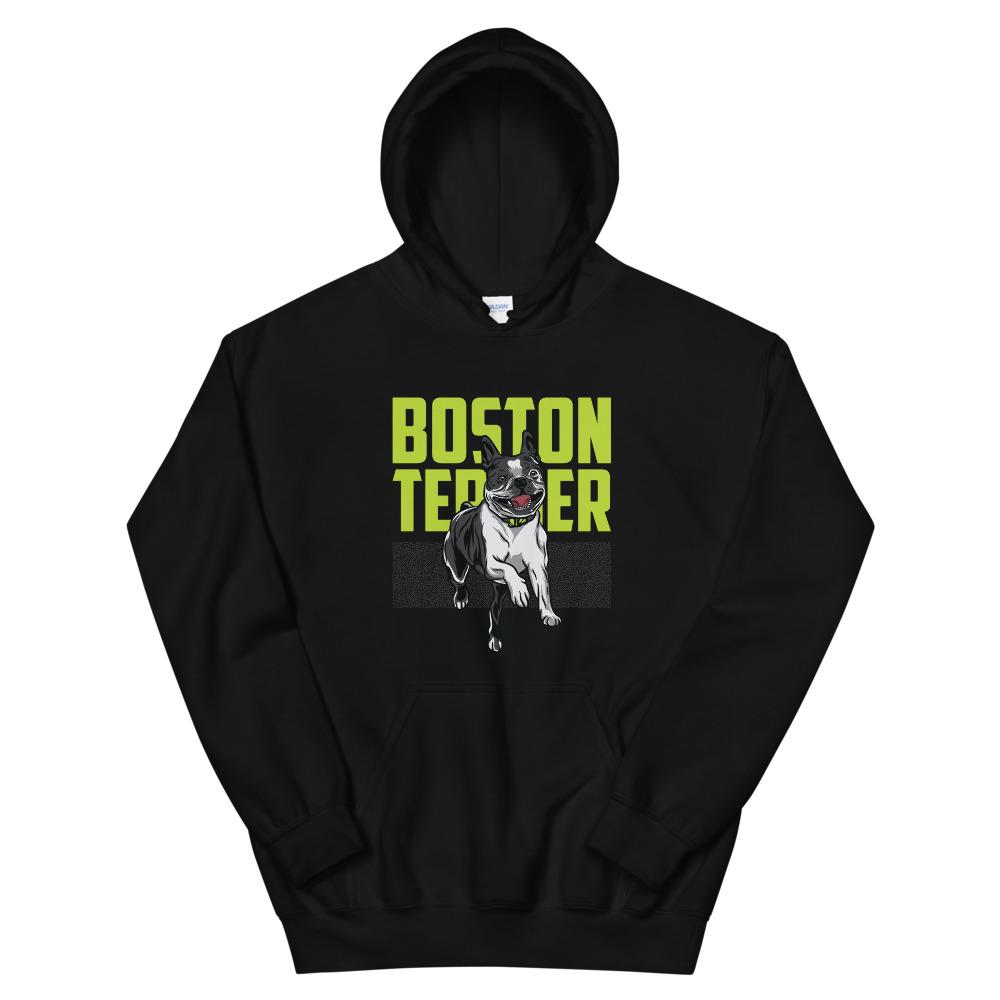 Happy Boston Terrier Pullover Hoodie Boston Terrier World