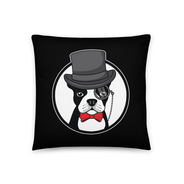 The Gentleman Boston Terrier Pillow