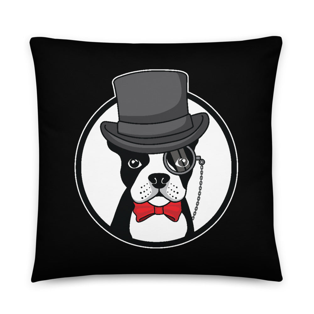 The Gentleman Boston Terrier Pillow